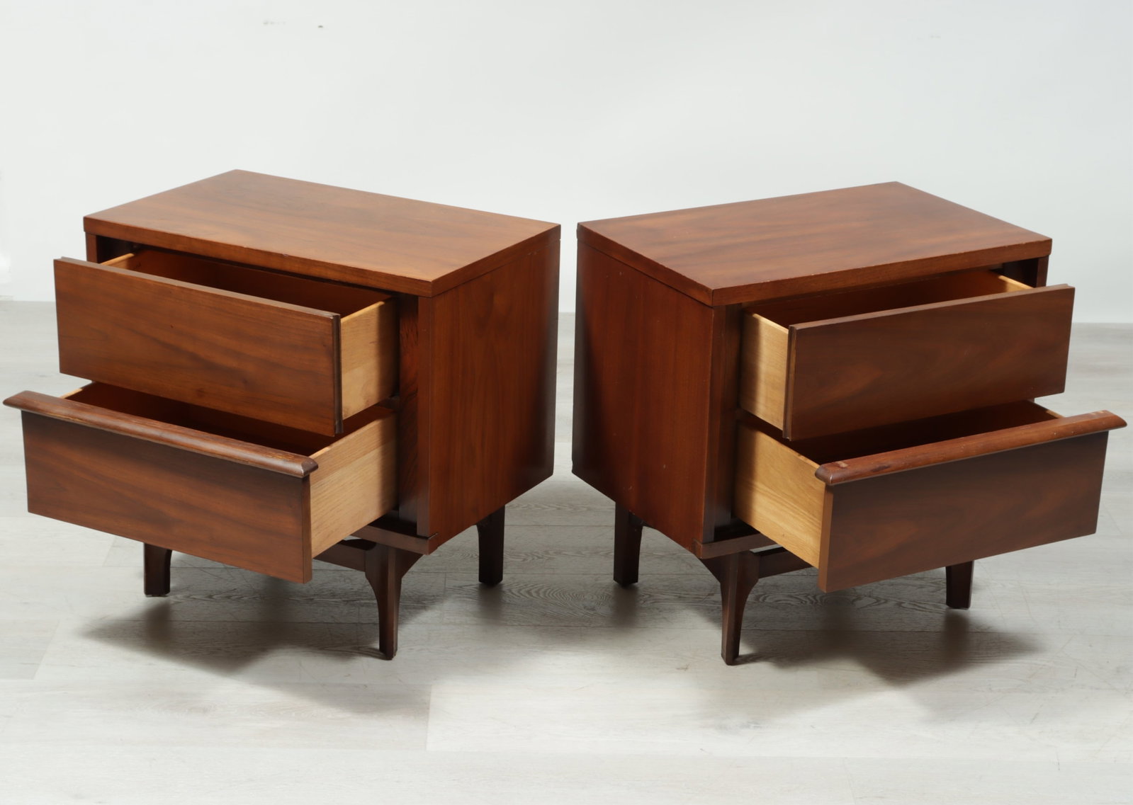 Pair Kent Coffey Predicta Walnut Bedside Tables - 3