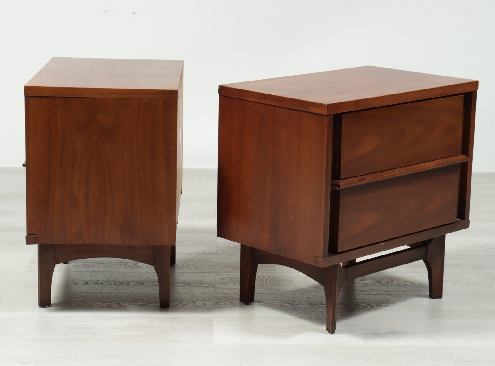 Pair Kent Coffey Predicta Walnut Bedside Tables - 5