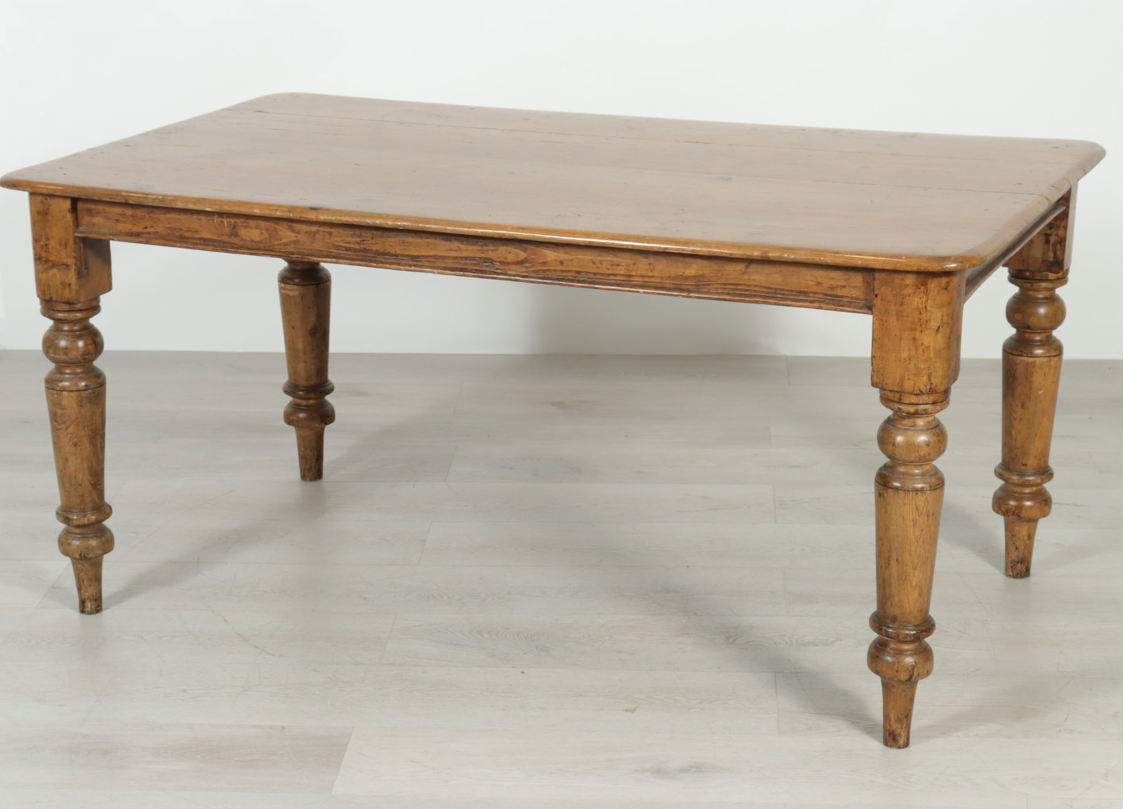English Pine Country Dining Table, 19th C. (1 of 5)