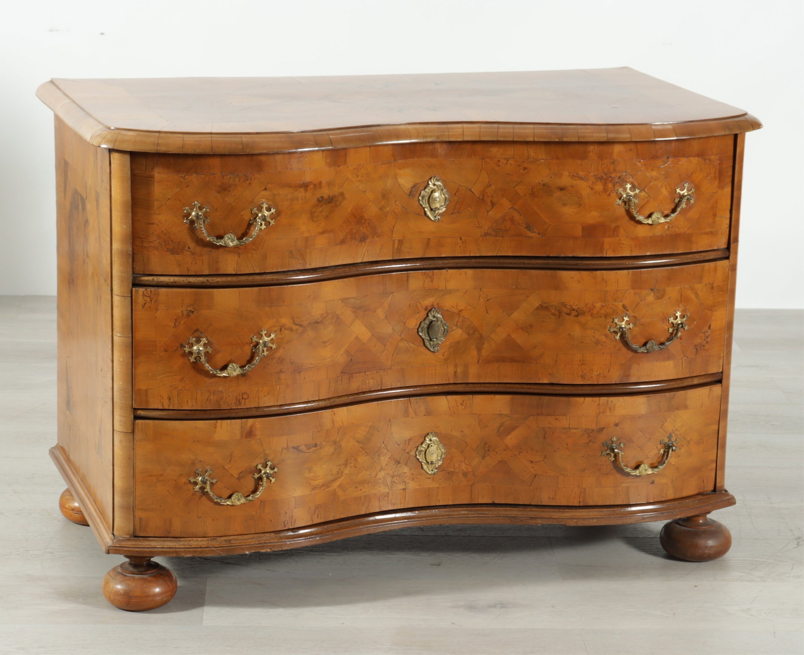 German Rococo Parquetry Inlaid Commode, 18th C (1 of 9)