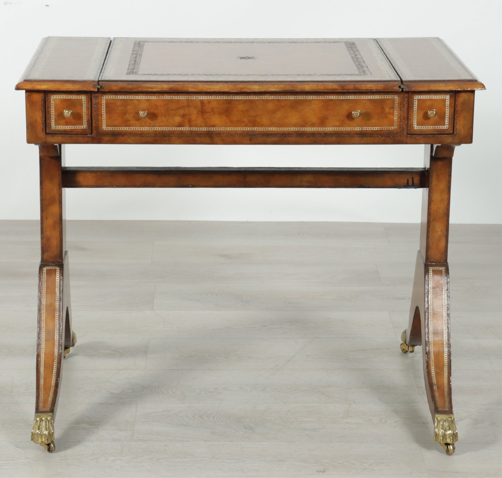 Maitland Smith Leather Veneer Backgammon Table - 2