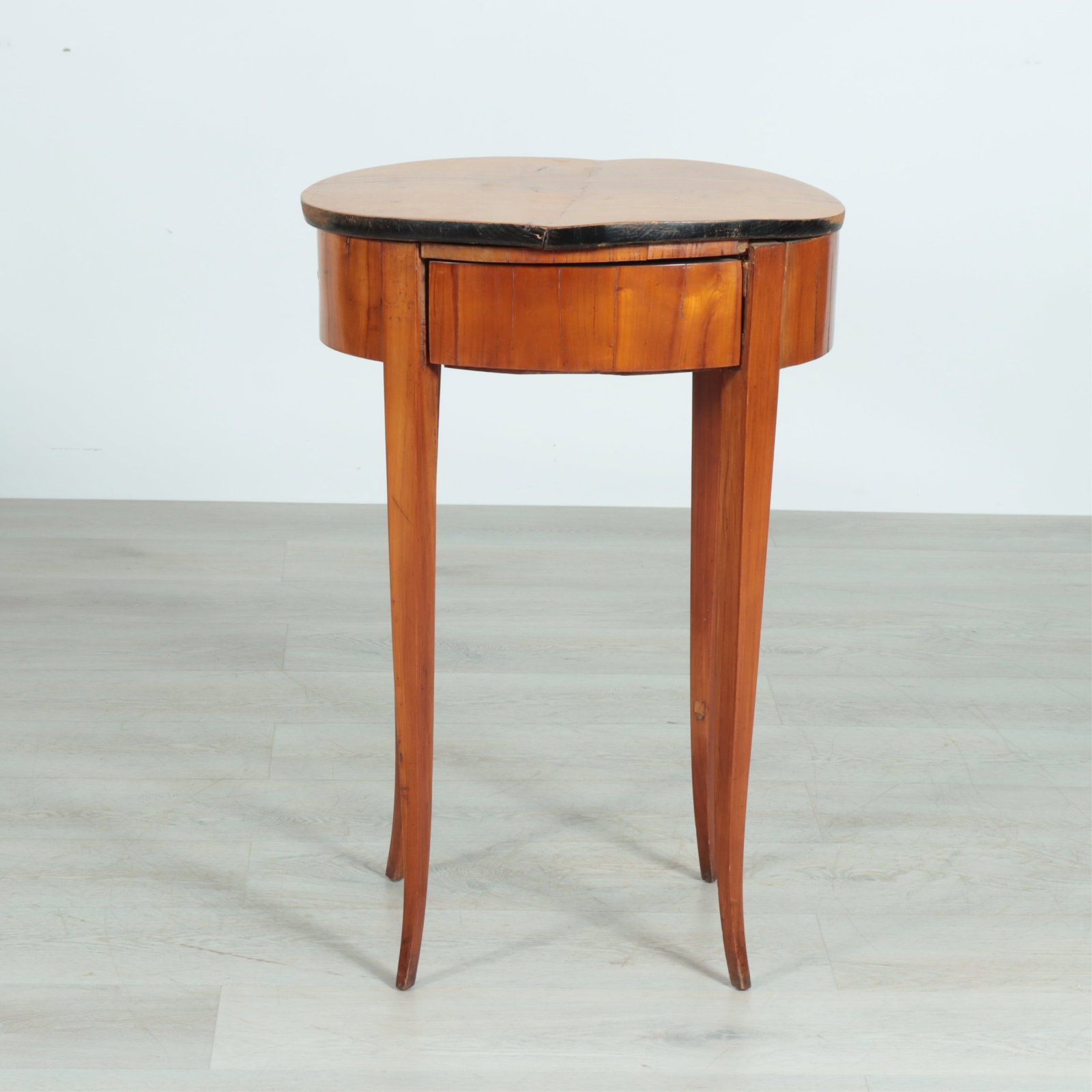 Biedermeier Ebonized Fruitwood Occasional Table: Biedermeier Ebonized Fruitwood Occasional Table, Early 19th C. 30.5" H x 20.75" W x 16.25" D