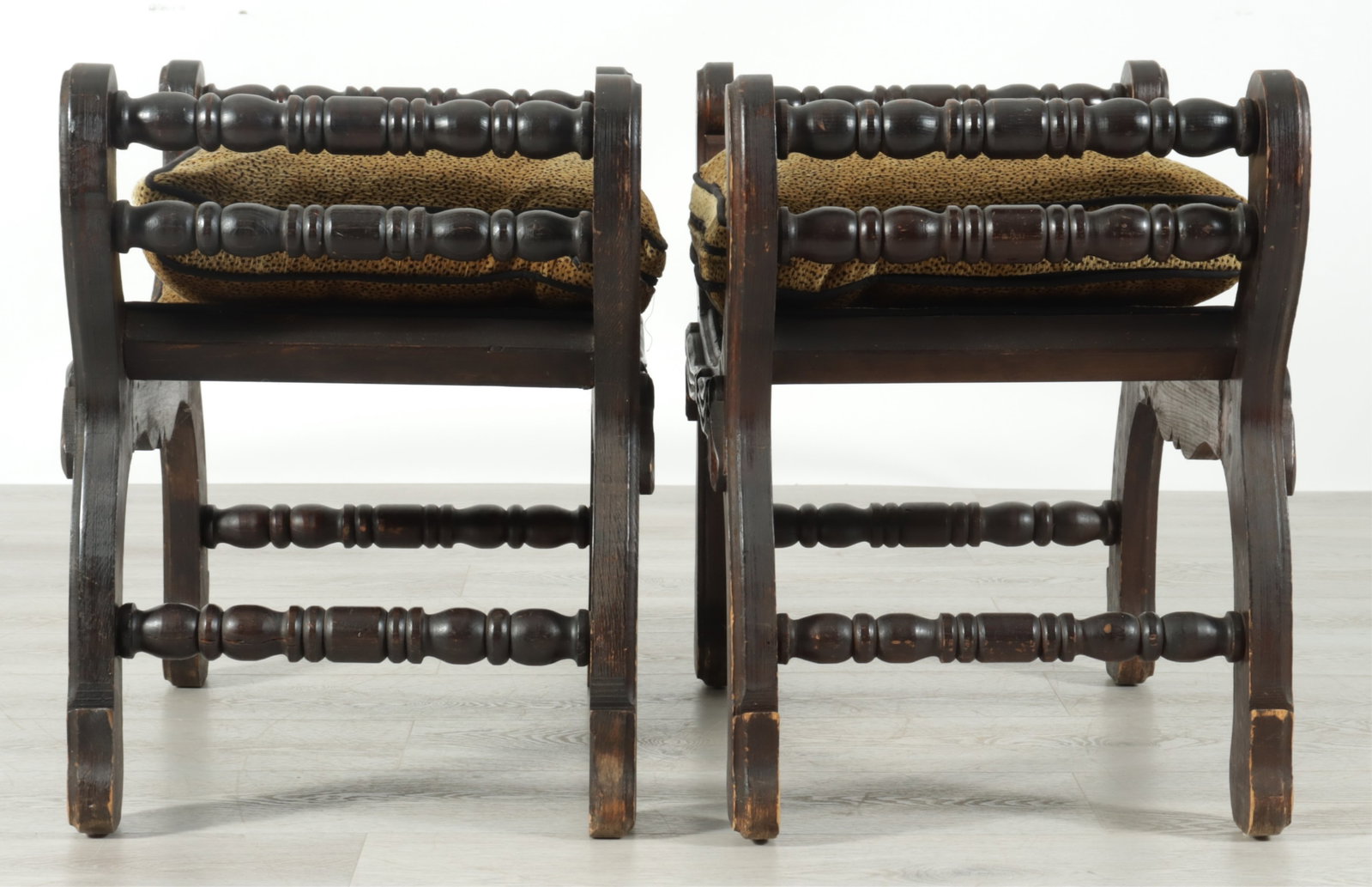 Pair Classical Style Curule Benches - 4