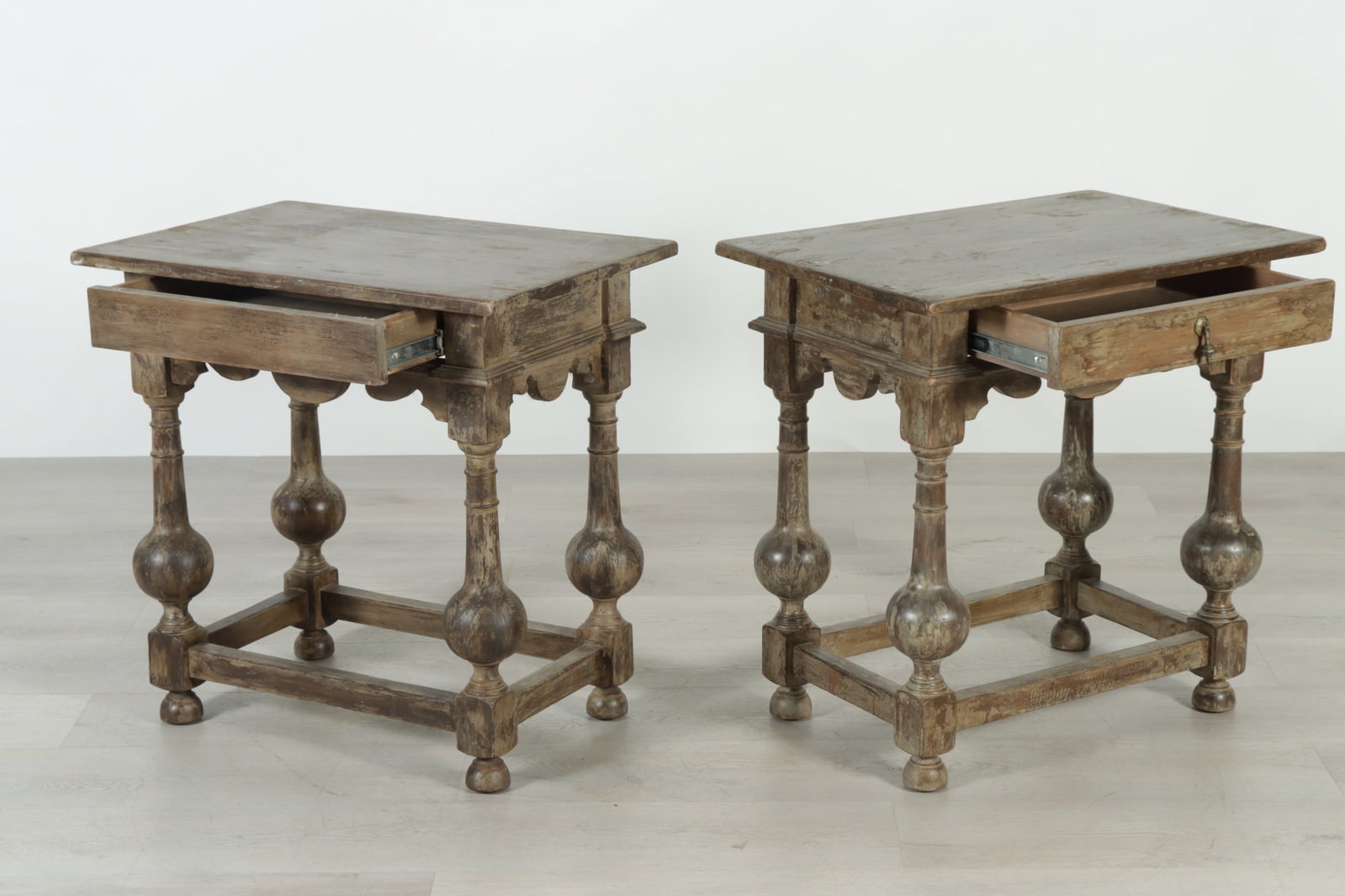 Pair Baroque Style Side Tables - 3
