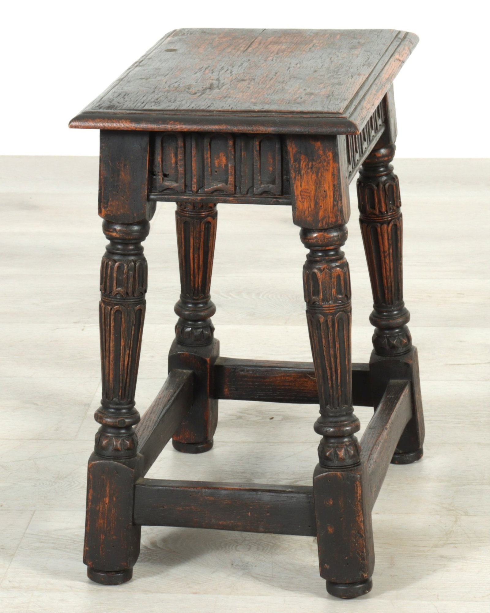 Jacobean Style Oak Joint Stool - 2