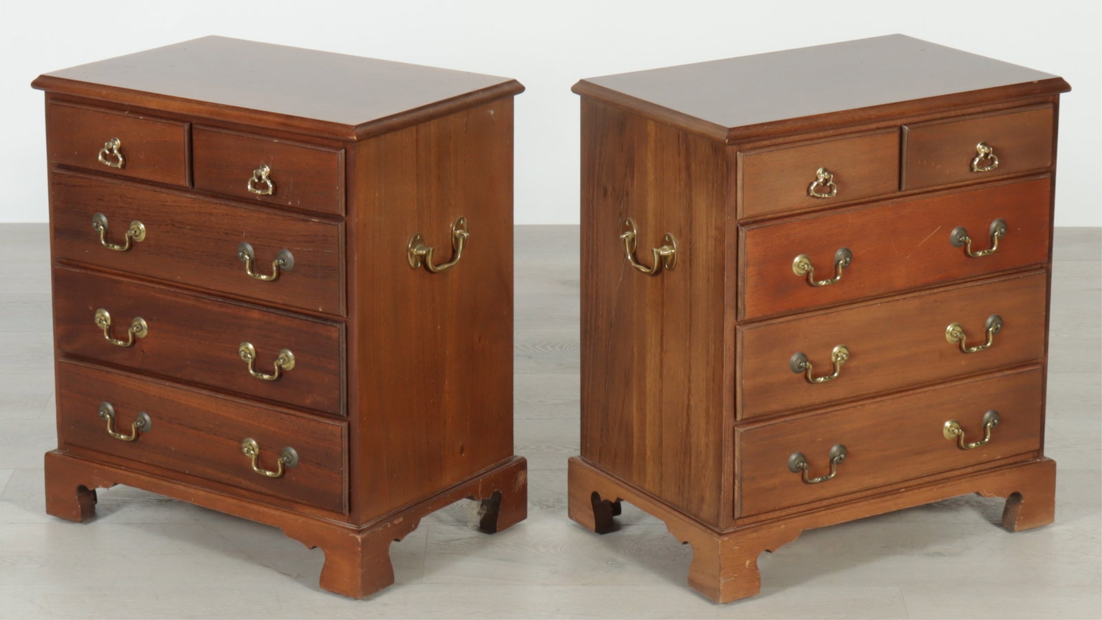 Pair of George III Style Mahogany Side Chests (1 of 10)