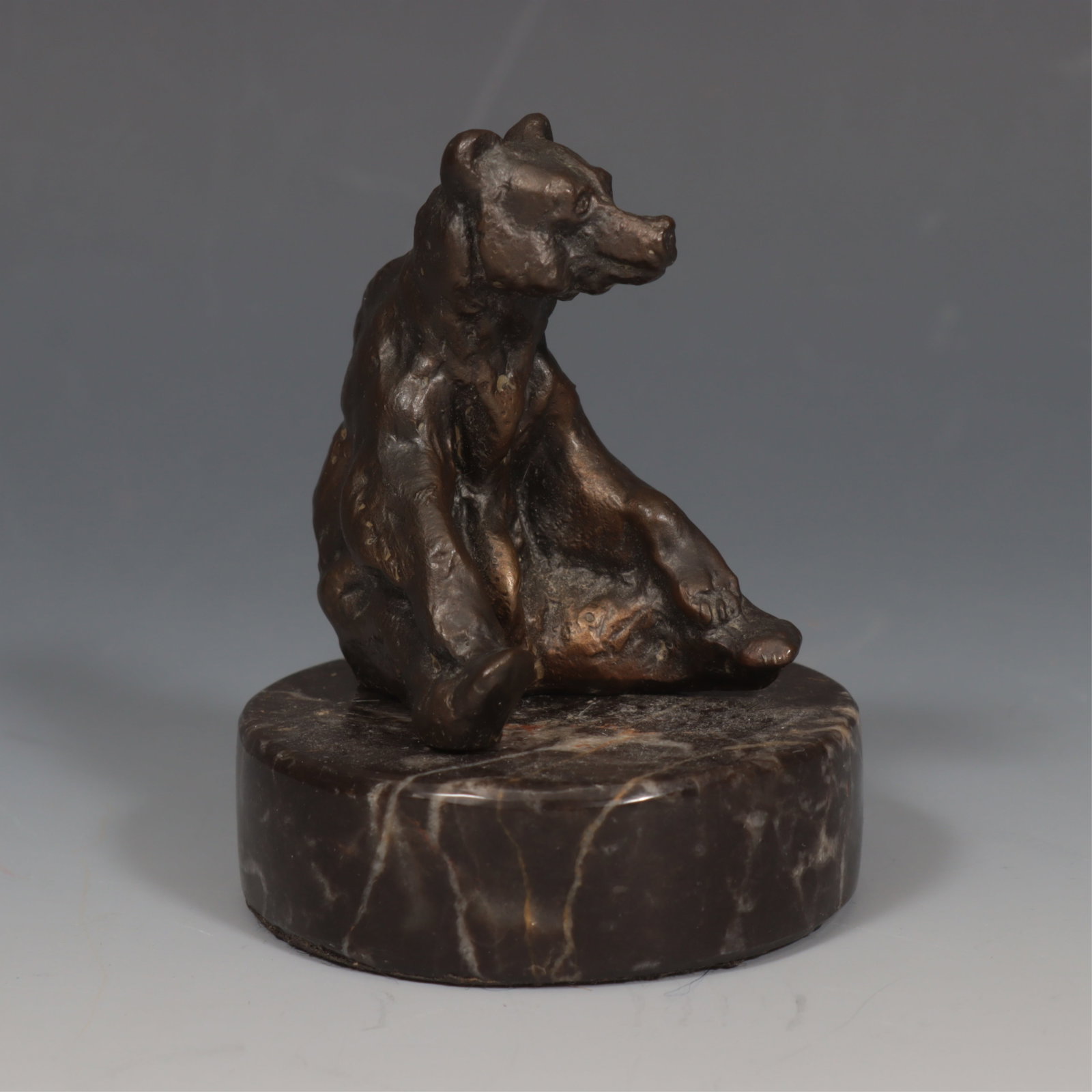 Charles M. Russell - Seated Bear - Bronze (1 of 5)