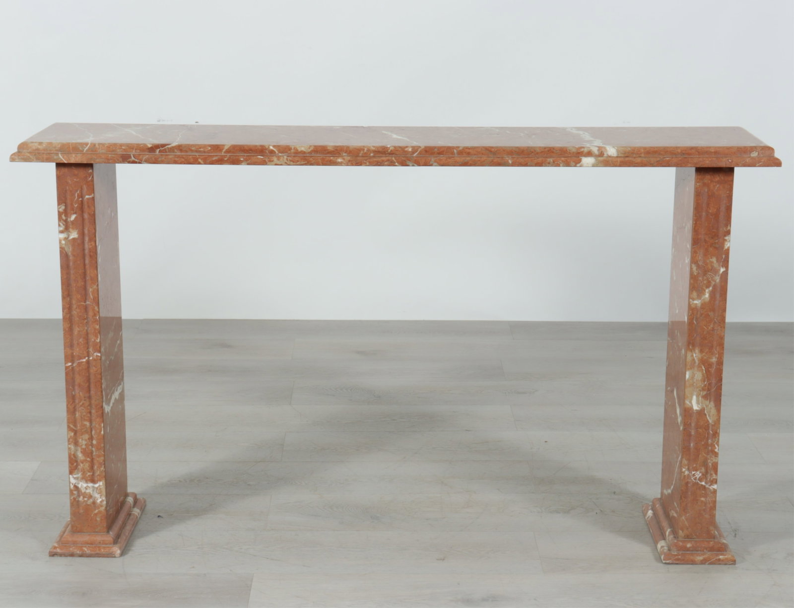 Classical Style Red Veined Marble Console (1 of 9)