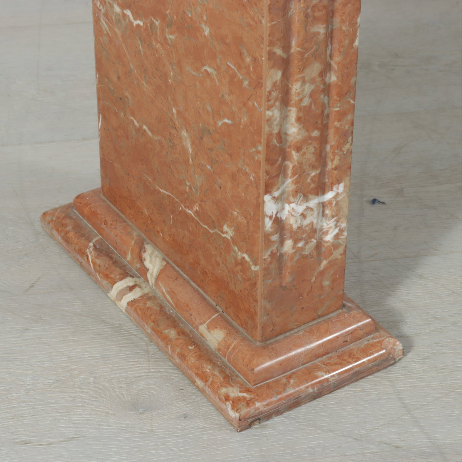 Classical Style Red Veined Marble Console - 4