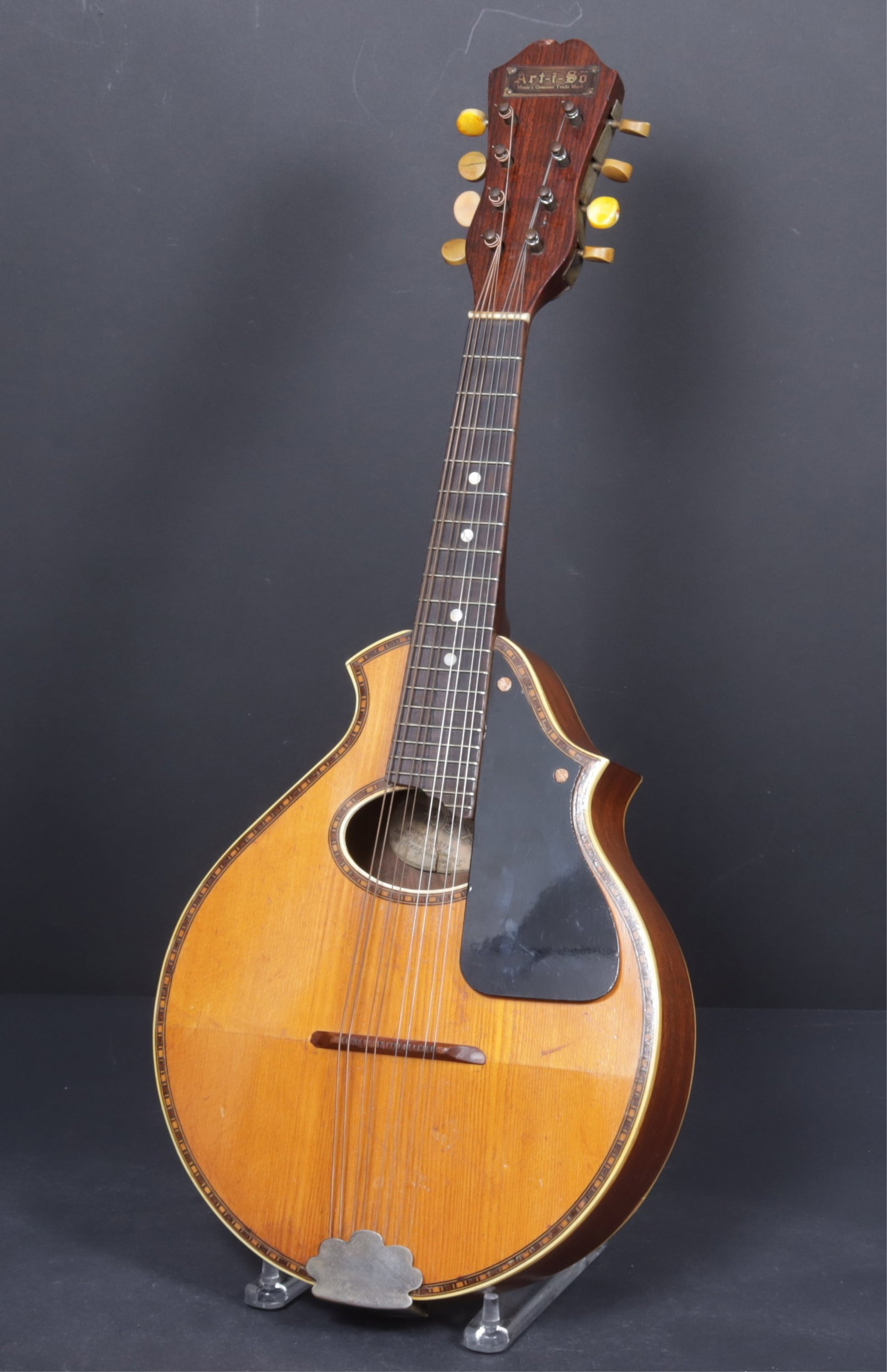 Art-I-So Mandolin: ART-I-SO Mandolin circa 1920s by Stomberg-Voisinet Company Chicago, IL. Partial interior label reading "REX" 23.5" L