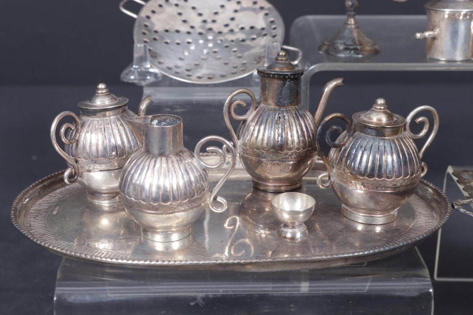 Miniature Sterling Silver Cooking & Dining Objects - 2