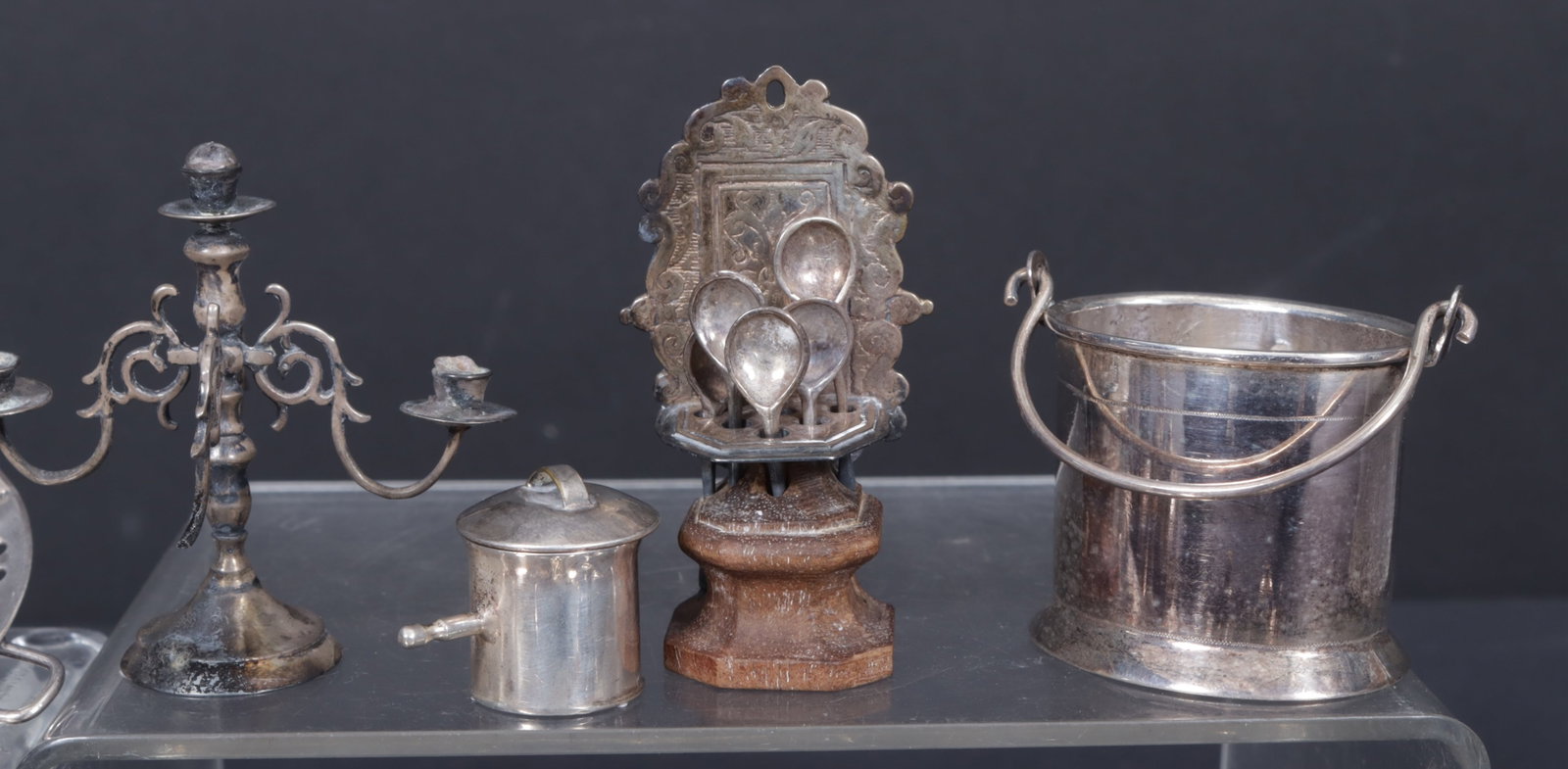 Miniature Sterling Silver Cooking & Dining Objects - 3