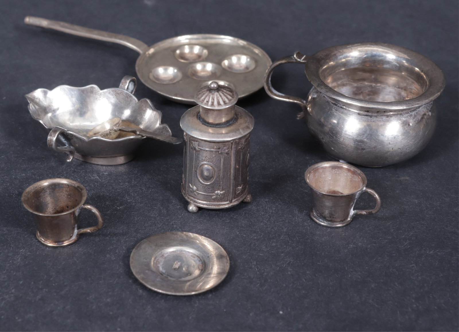 Miniature Sterling Silver Cooking & Dining Objects - 6