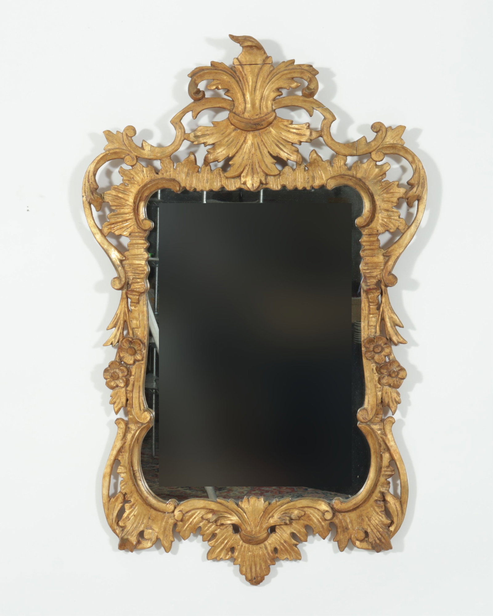 George III Style Giltwood Mirror: George III Style Giltwood Mirror 48" H x 30" W