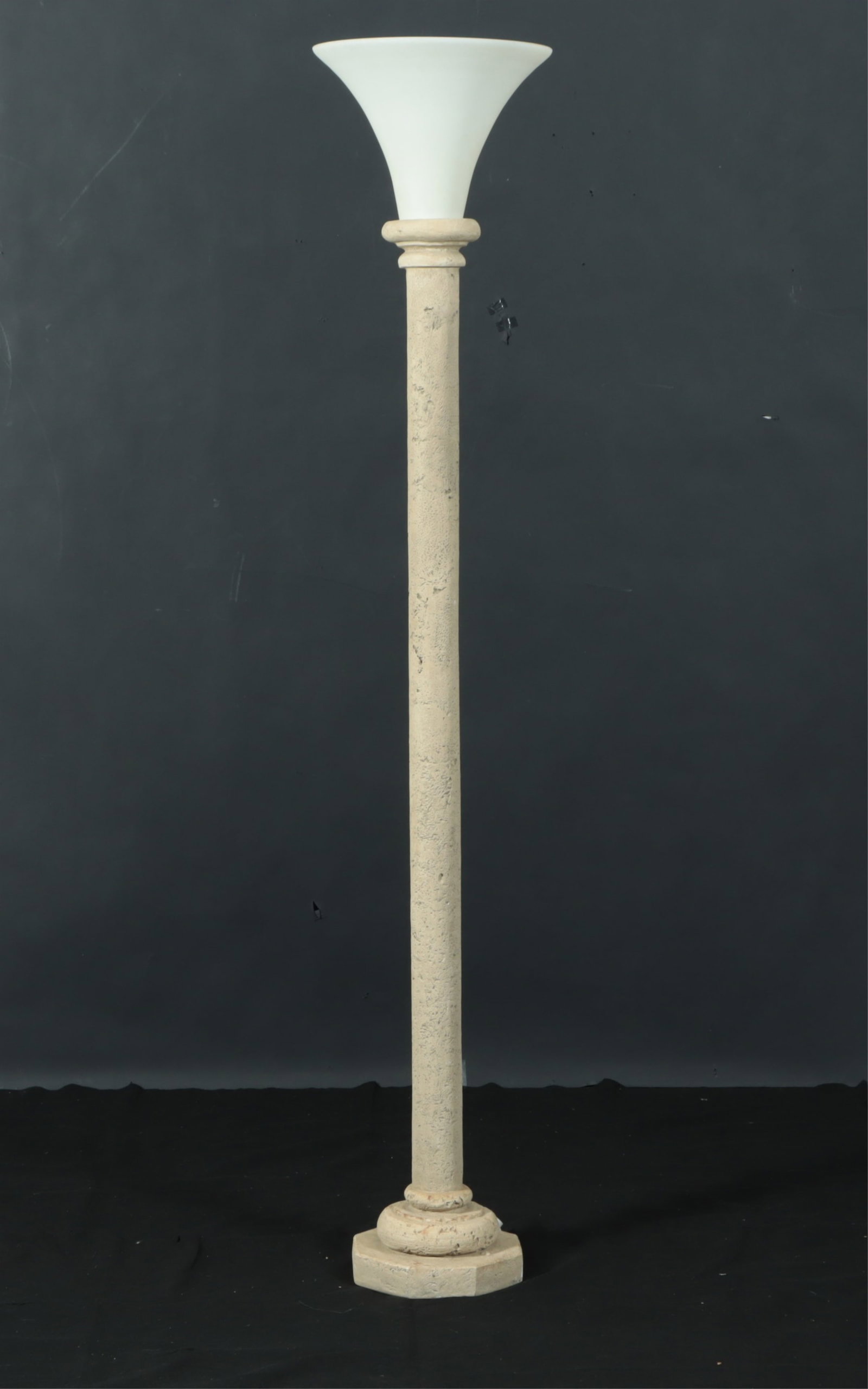 Modern Faux Travertine Torchere, 1980 (1 of 8)