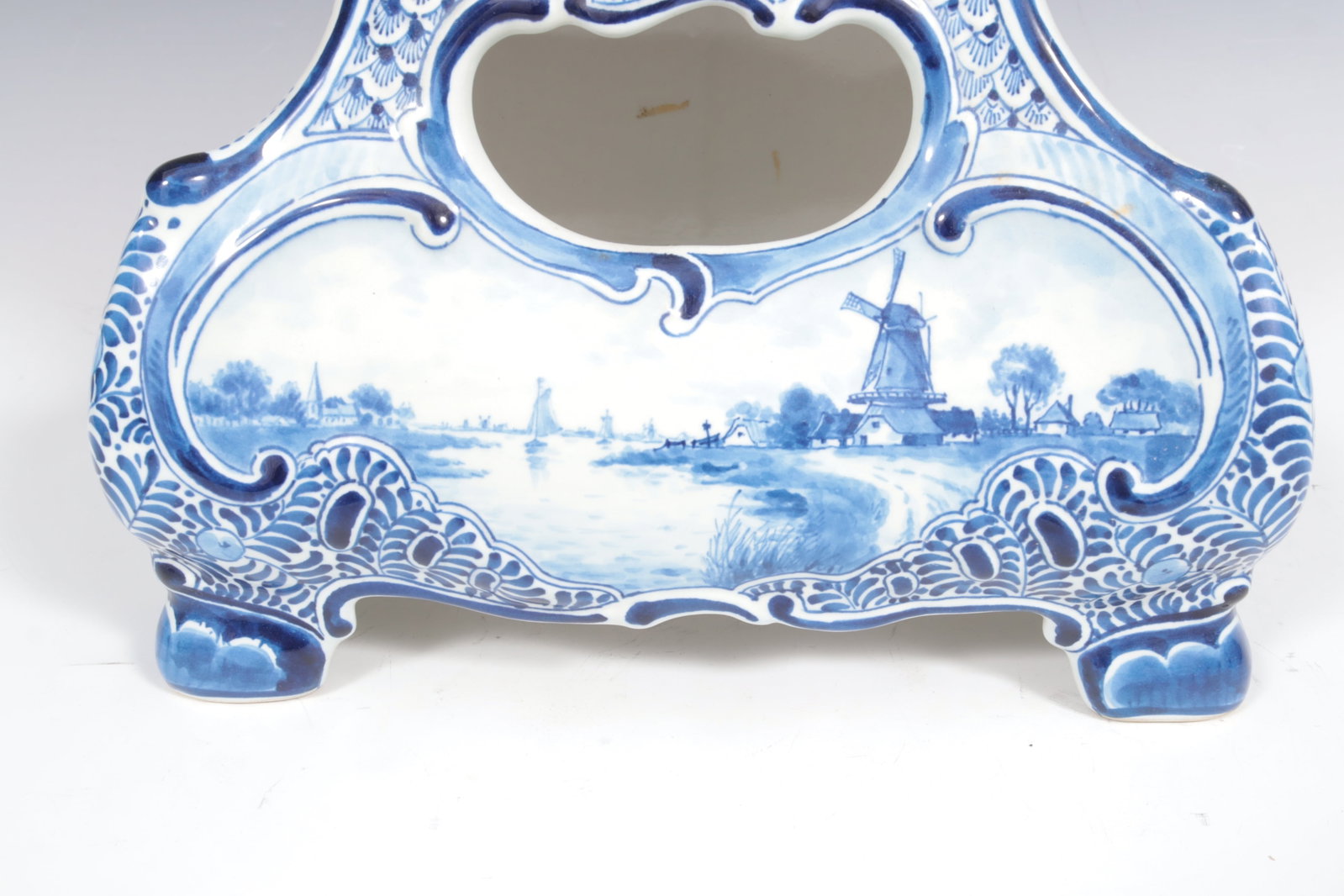 Delft Faience Mantle Clock - 3