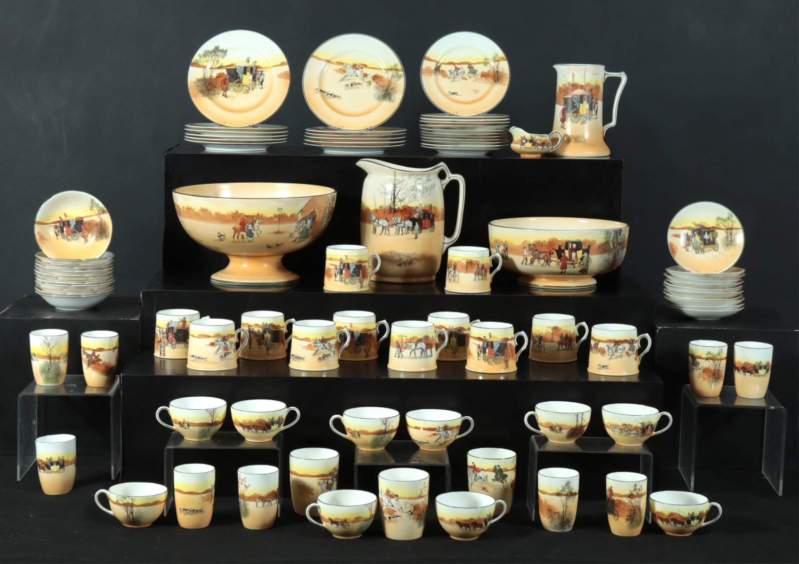 87 Pcs. Royal Doulton Coaching Days China Service (1 of 10)