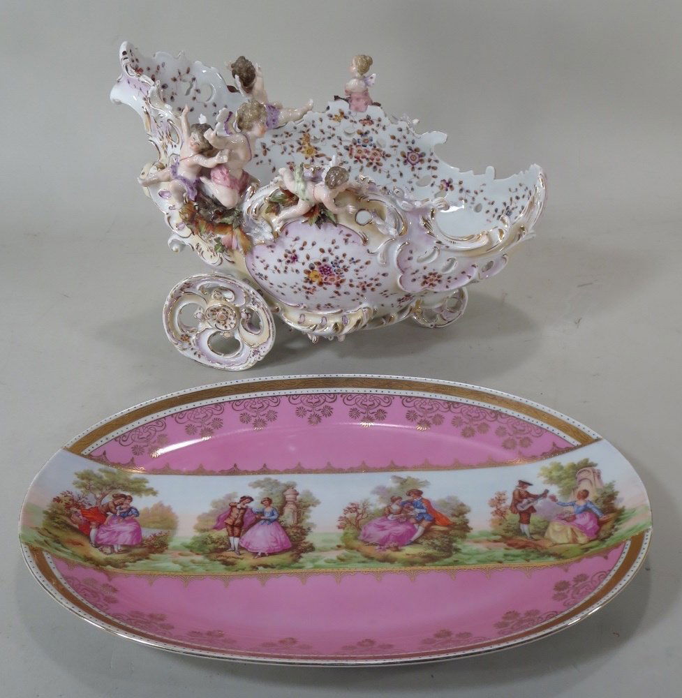 Two pieces of European porcelain, 20th cent. (1 of 4)