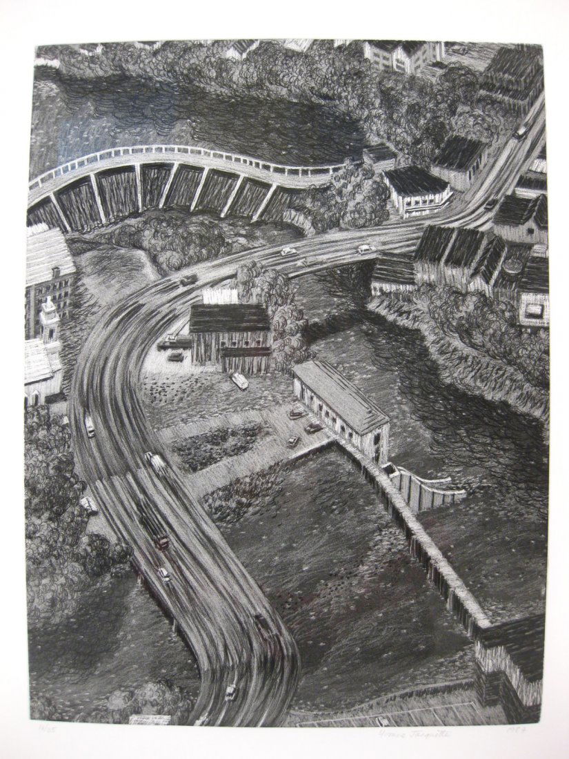 Yvonne Jacquette, Skowkegan II, 1987, lithograph (1 of 7)