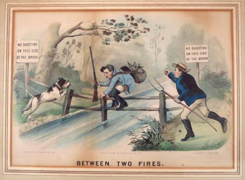 Three Currier & Ives Prints, 1870's, by Thomas Worth (1 of 8)