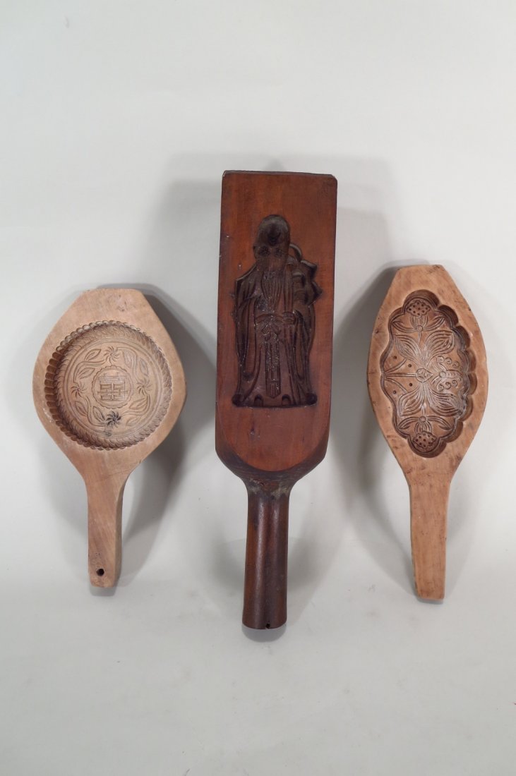 Three Chinese Wood Molds, 20th C. (1 of 5)