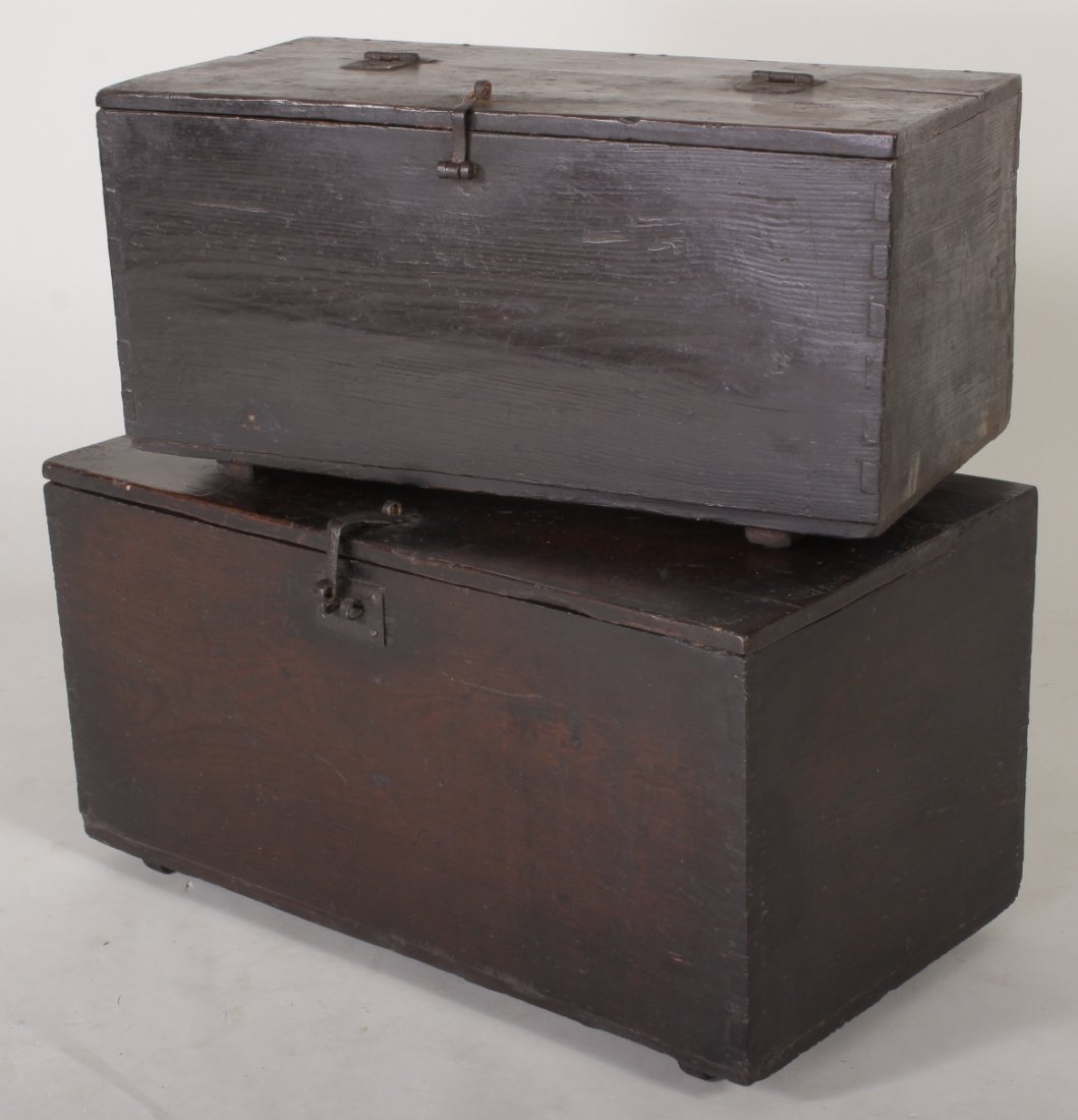 2 Korean Money Chests, 19th C. (1 of 5)