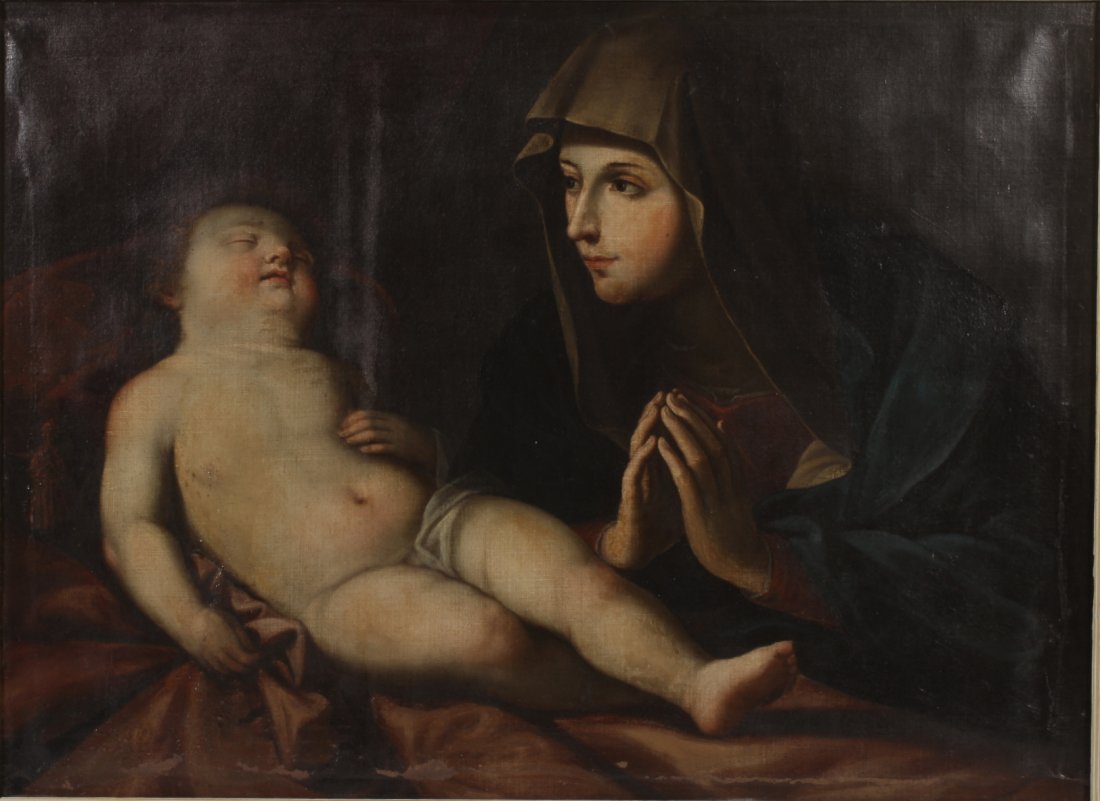 Mexican, Madonna And Child, 19th C., After Murillo (1 of 9)
