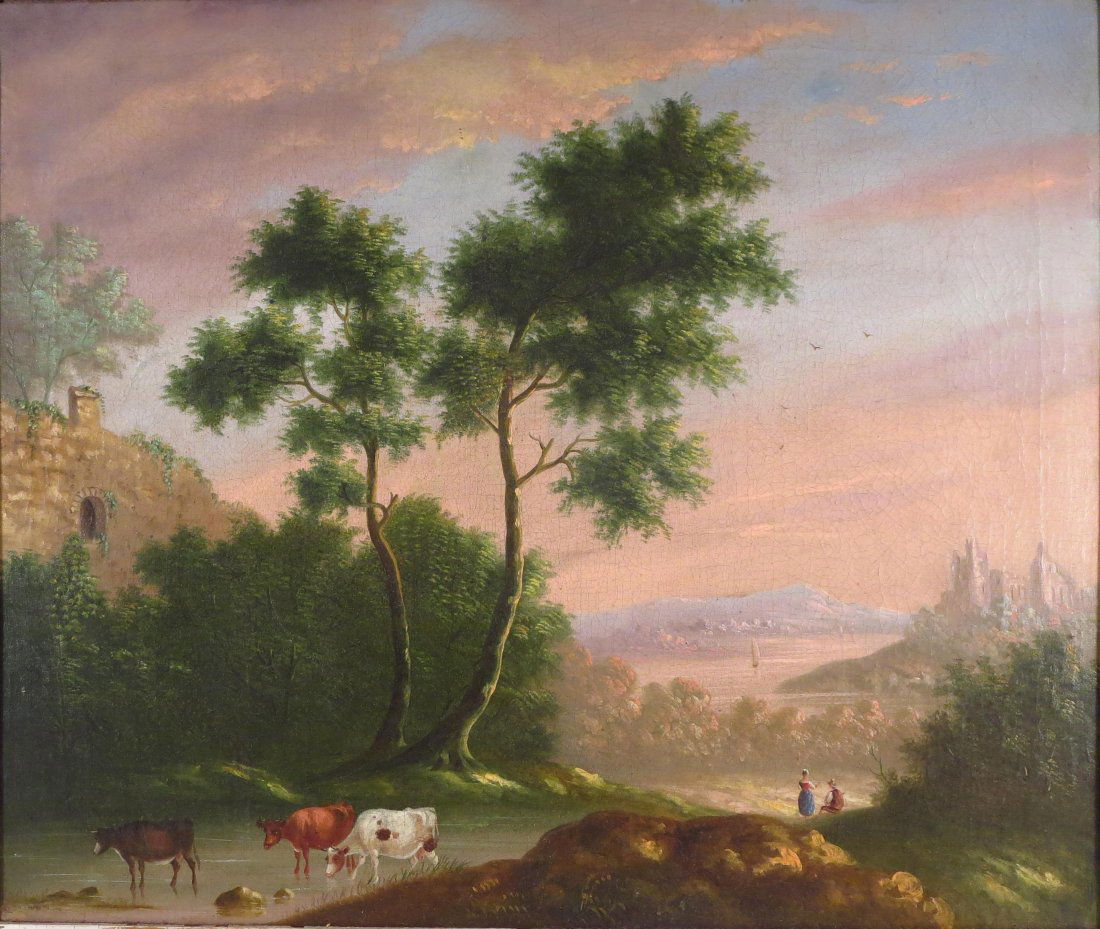 Style of Victor de Grailly, 19th C., oil on canvas, (1 of 6)