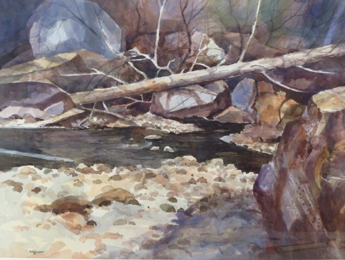 Wooded Landscape, 20th century, w/c (1 of 6)