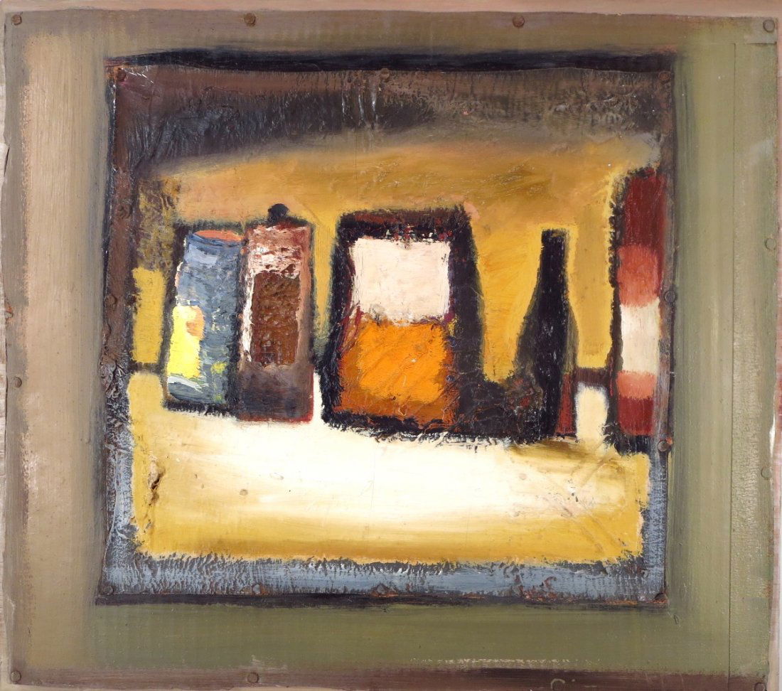 Giuseppe Napoli, Composition with Bottle, ca. 1960s (1 of 6)