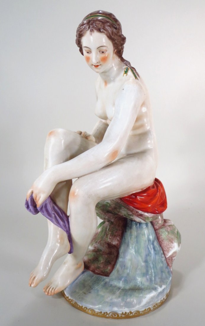 Capodimonte Porcelain Bathing Nymph, 18/19th c (1 of 7)