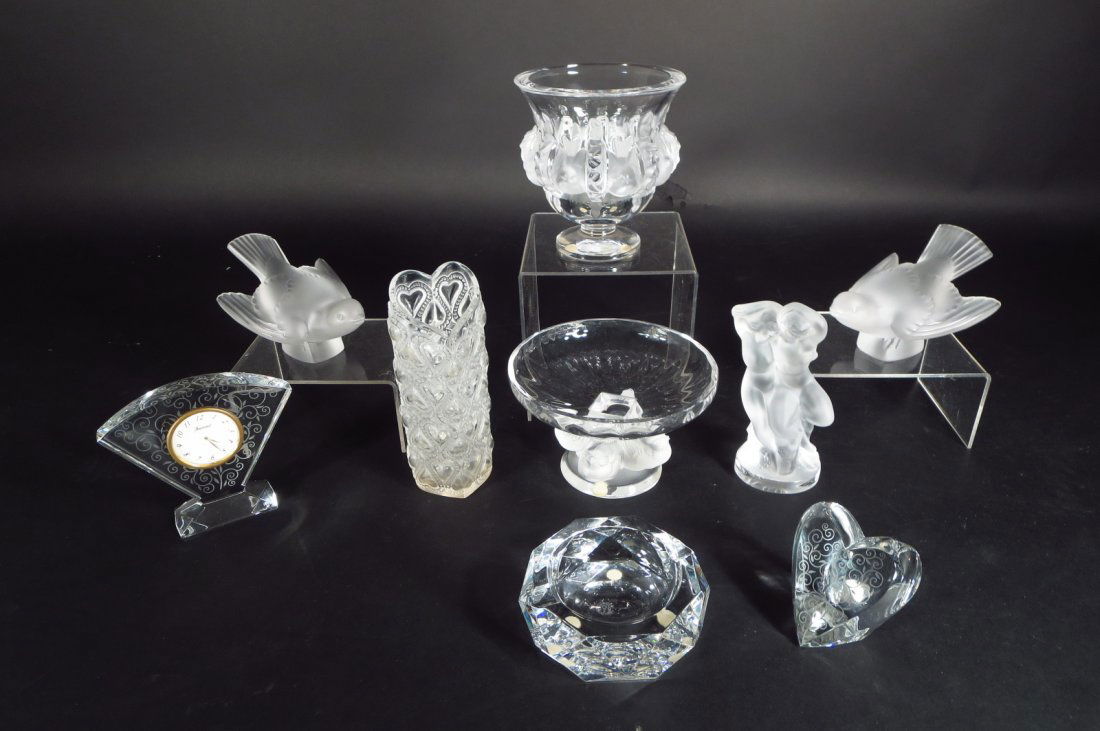 Lot of Lalique and Baccarat, Fr., 20th c. (1 of 7)