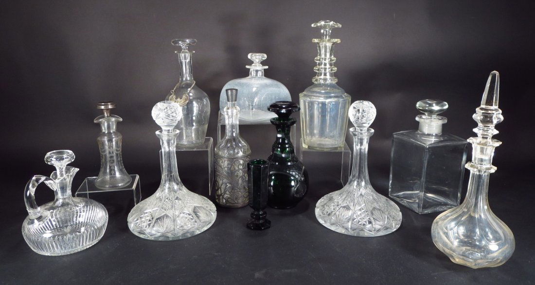 Group of Glass Decanters, 19th/20th C. (1 of 5)