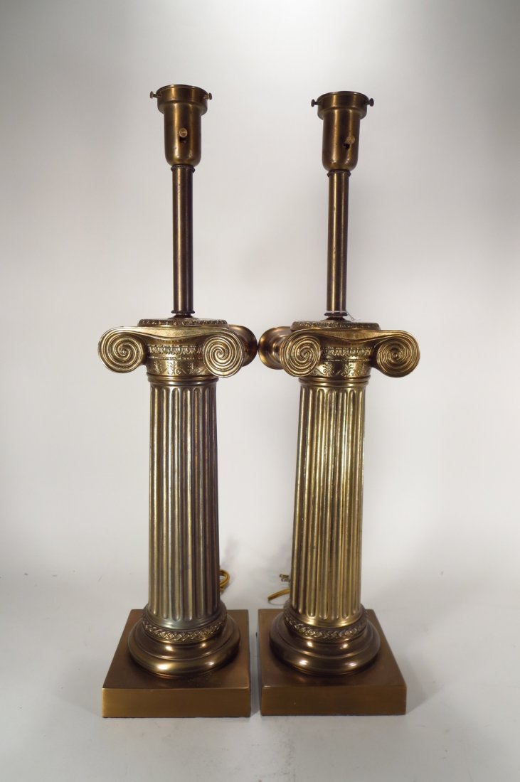 Pair of Brass Table Lamps, 20th C. (1 of 4)