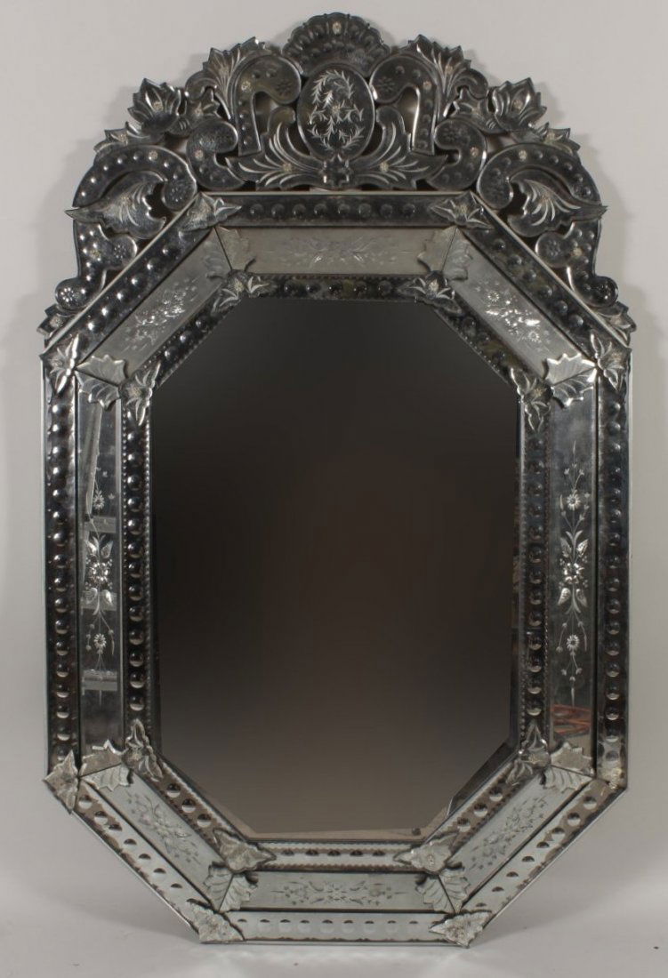 Lg Octagonal Venetian Style Mirror, 20th C. (1 of 5)