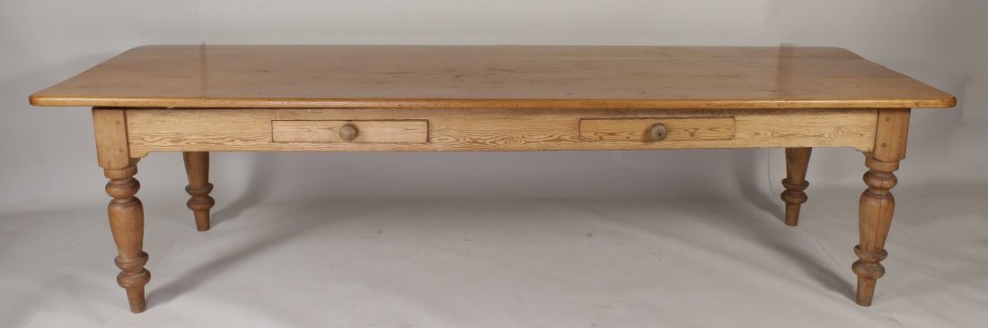 Massive Pine Farmhouse Table, 19th C. (1 of 5)