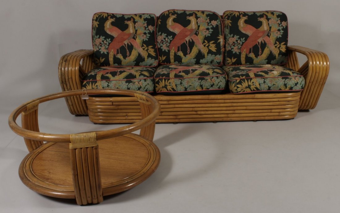 5 Pieces of Bamboo Furniture, 20th c (1 of 5)