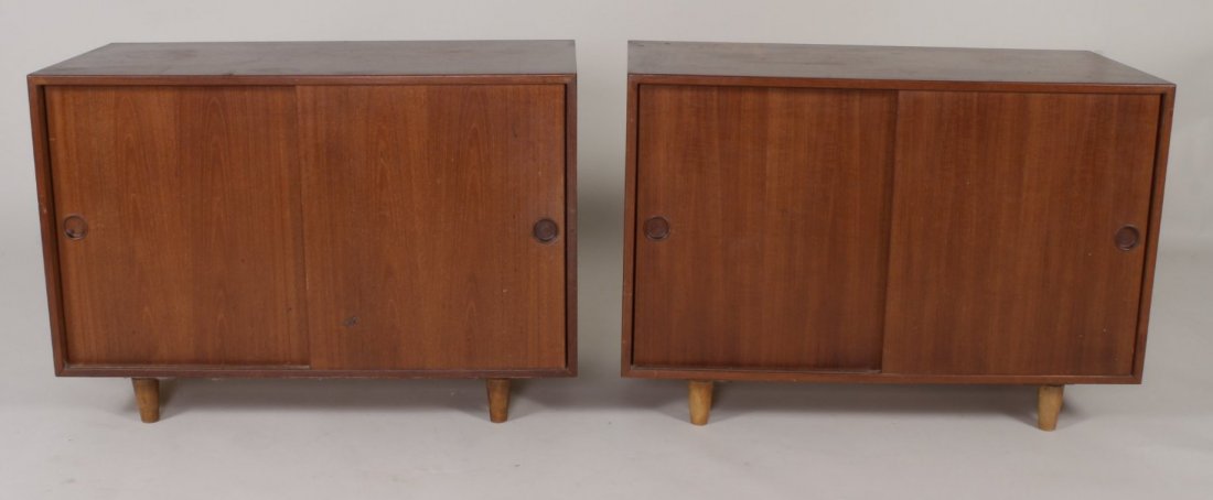 Two Teak Side, Danish, mid-20th c (1 of 8)