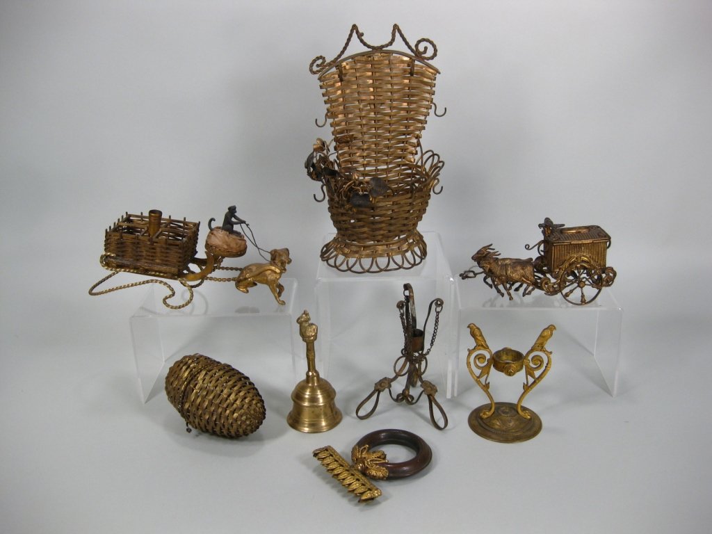 8 Bronze and Brass Table Pieces, L. 19th-20th C. (1 of 6)