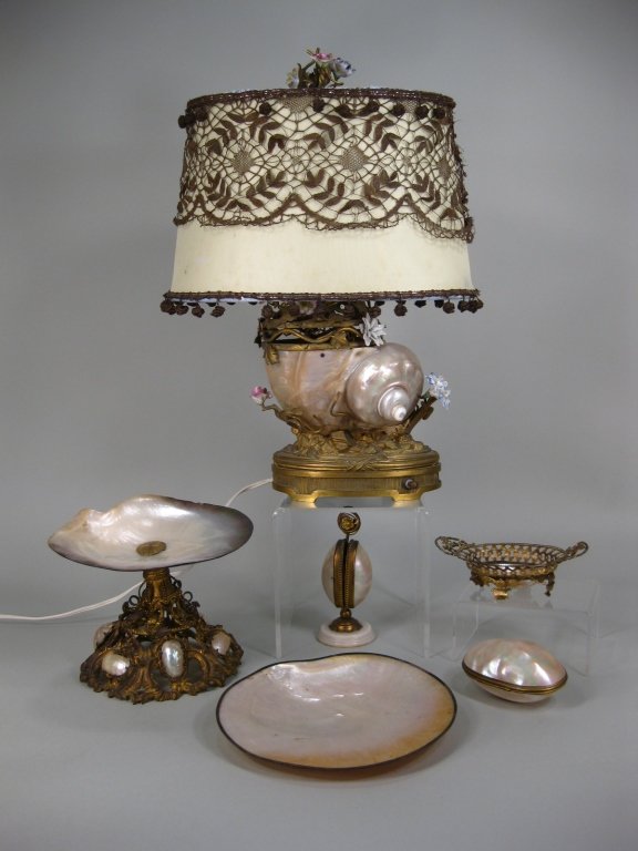 6 Shell-form Table Top Items, Early 20th C. (1 of 7)