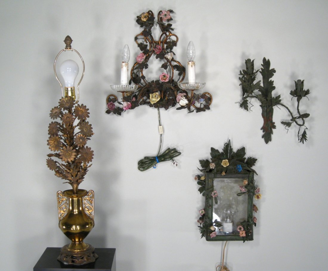 Group of 4 Lighting Fixtures, 20th c. (1 of 9)