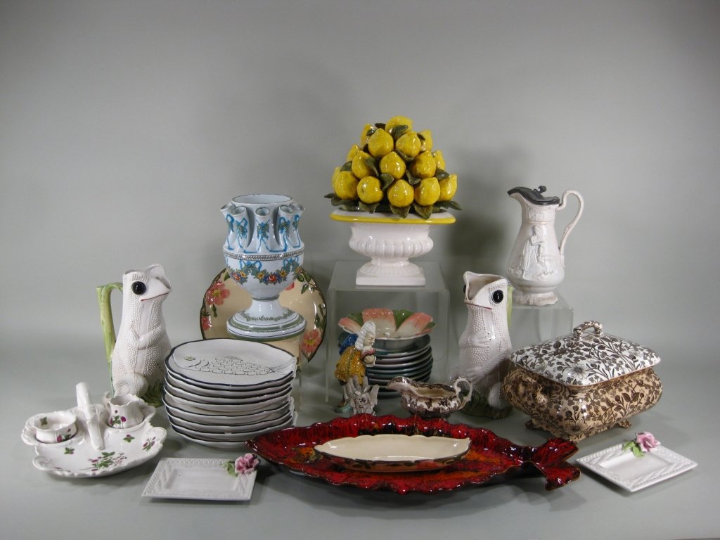 Group Pottery, Ironstone, Bisque Table Top Pieces (1 of 5)