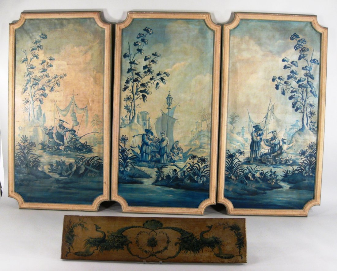 Three Louis XVI Style Framed Oil Paintings (1 of 9)