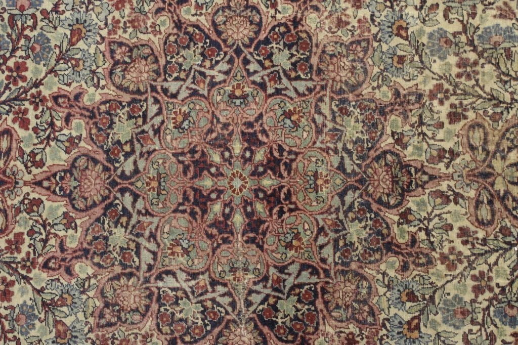 Kirman Rug, Early 20th C., Leaf & Flower Meander (1 of 6)