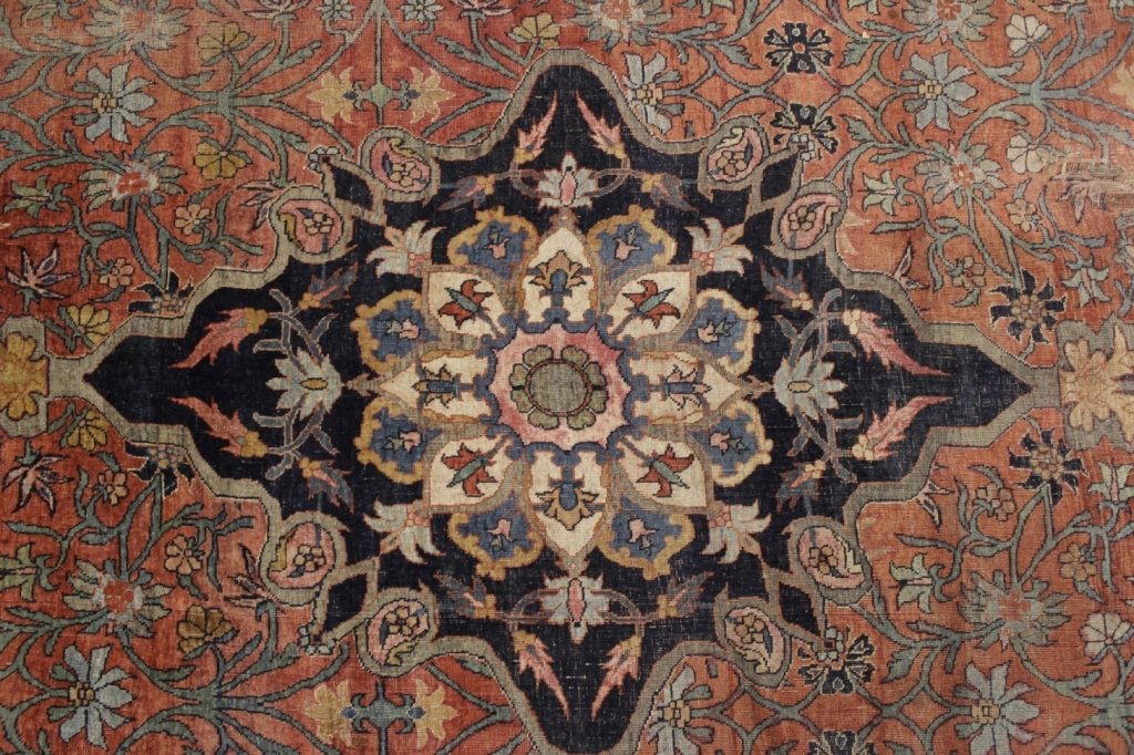 Fereghan Sarouk Carpet, Rust Ground, e. 20th C., (1 of 8)