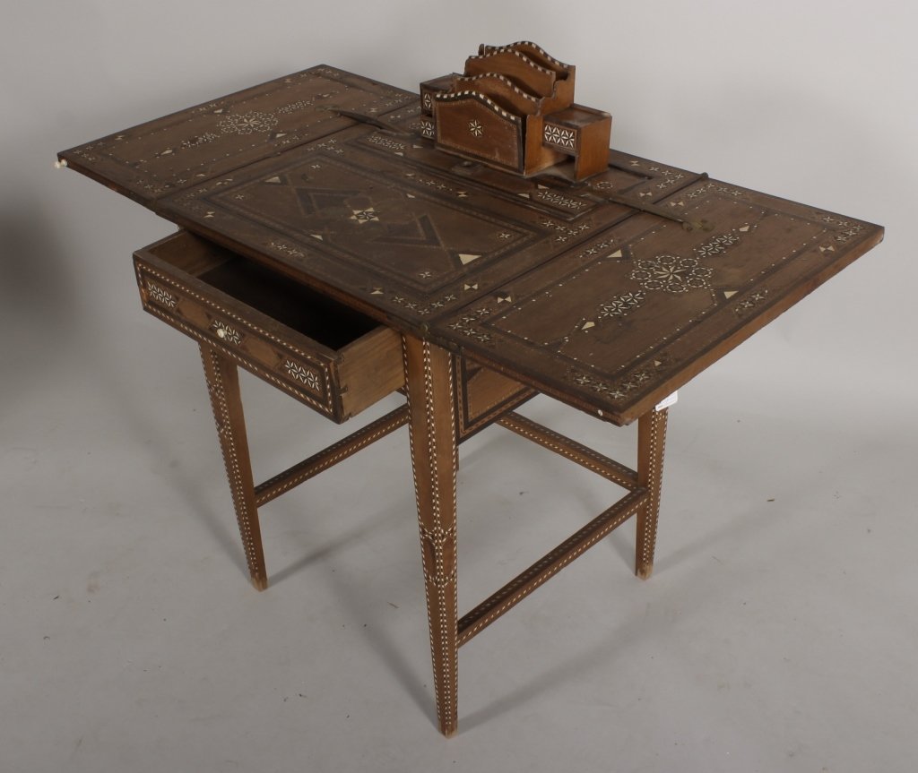 Moroccan Lift Top Desk & a Folding Table, 19th/20 (1 of 6)