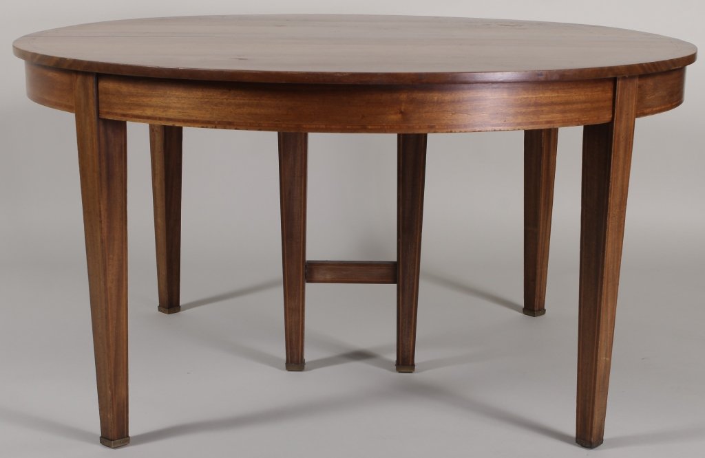 Edwardian Circular Inlaid Walnut Dining Table (1 of 4)