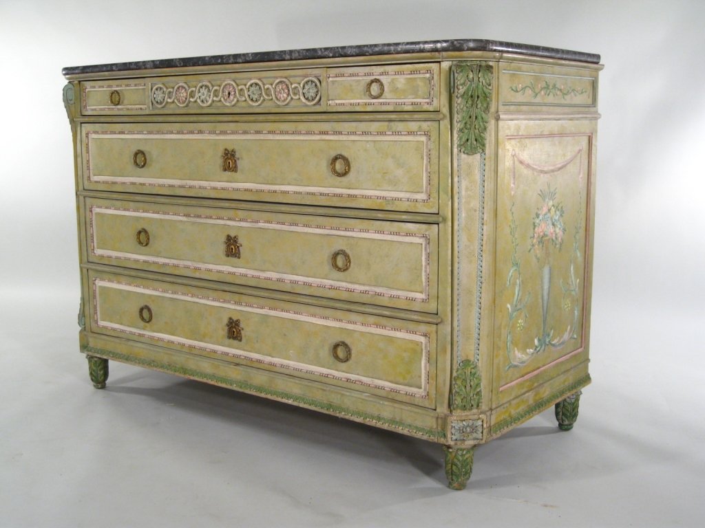 Louis XVI Style Marble Topped Commode (1 of 5)