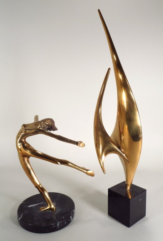 2 Brass Sculptures; A Woman/Sails (1 of 7)