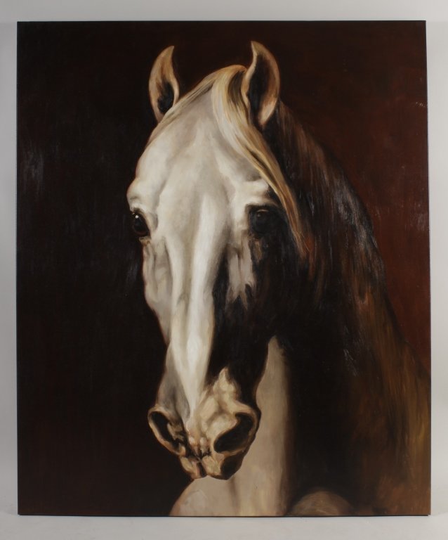 After Theodore Gericault, "Tete de Cheval Blanc" (1 of 4)